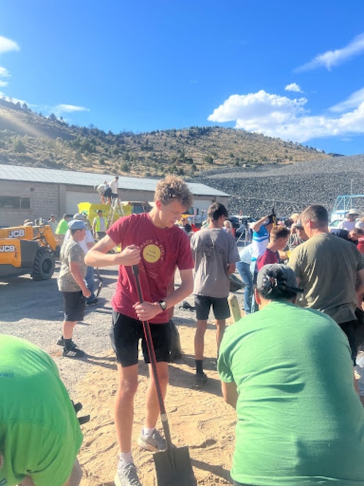 (Courtesy photo) Author and Juab High senior Logan Crippen is shown helping in the aftermath of a fire in Eureka, Utah.