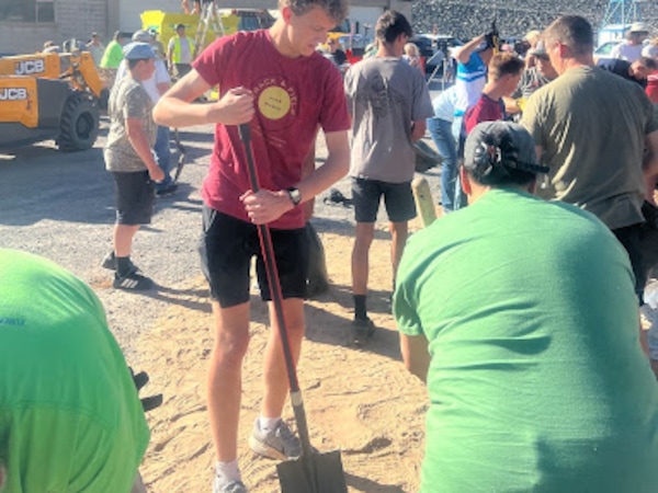 (Courtesy photo) Author and Juab High senior Logan Crippen is shown helping in the aftermath of a fire in Eureka, Utah.