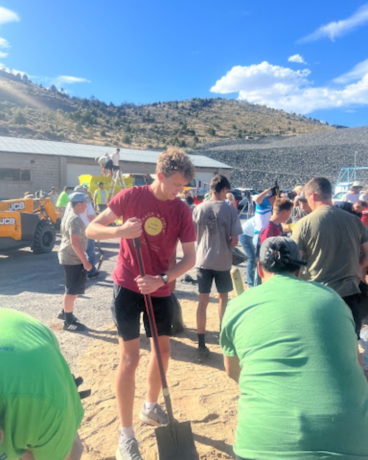 (Courtesy photo) Author and Juab High senior Logan Crippen is shown helping in the aftermath of a fire in Eureka, Utah.