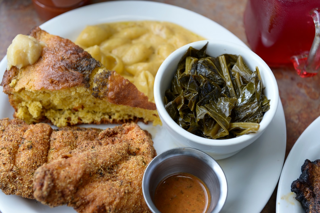 (Leah Hogsten  |  The Salt Lake Tribune)  Sauce Boss Southern Kitchen's catfish, cornmeal breaded and served crispy with soul sauce, $14.75. Chef Julius Thompson is expressing his love for his Southern roots at his restaurant, Sauce Boss Southern Kitchen, Sept. 10, 2019.