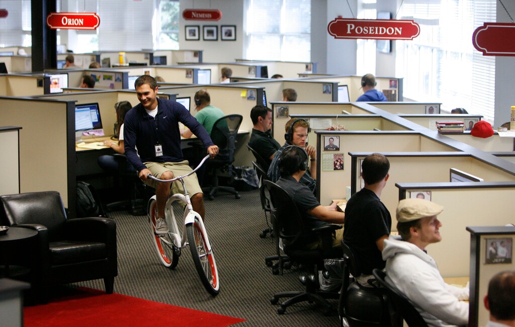 (Francisco Kjolseth  | Tribune file photo) James Sukhan, an accounts manager at software company Qualtrics in Provo, rides one of several office bikes on Monday, June 11, 2012. The company makes online survey software.