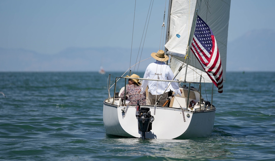 (Francisco Kjolseth  |  The Salt Lake Tribune) Sailfest regatta returns to the Great Salt Lake following a five-year hiatus due to low lake levels and the pandemic on Saturday, June 15, 2024. Hosted by the Great Salt Lake Yatch Club and Grow the Flow, the event seeks to get people out to the lake and raise awareness of and engagement with efforts to save it. 