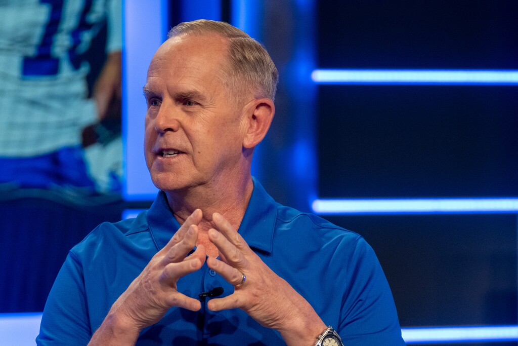 (Trent Nelson  |  The Salt Lake Tribune) Tom Holmoe at BYU football media day in Provo on Wednesday, June 22, 2022.