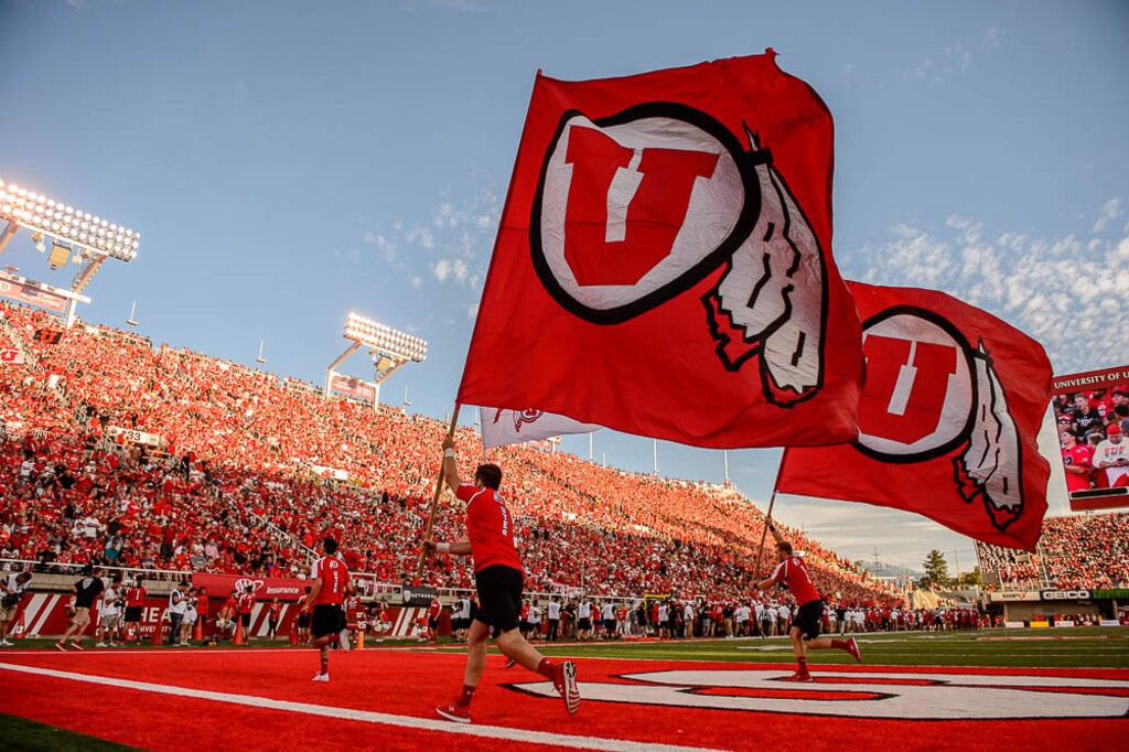 (Trent Nelson | The Salt Lake Tribune)  The University of Utah Utes host the Weber State Wildcats, Thursday Aug. 30, 2018 at Rice-Eccles Stadium in Salt Lake City.