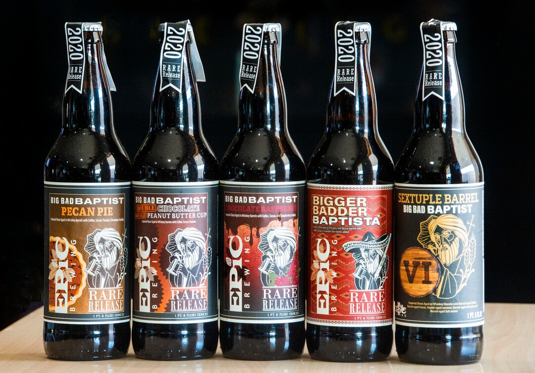 (Rick Egan  |  The Salt Lake Tribune)     Beer from Epic Brewing Co. in Salt Lake City, Thursday, Oct. 29, 2020.