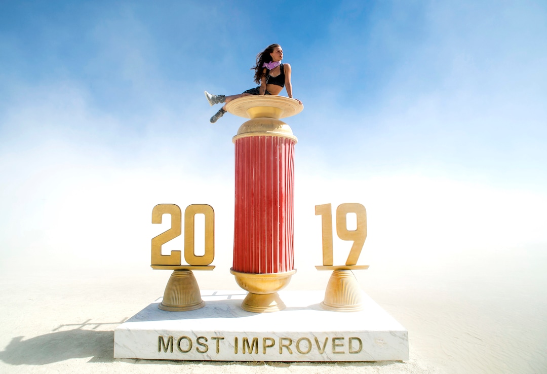 (Rick Egan  |  The Salt Lake Tribune)   Hailee Lipscomb, Los Angeles, CA, poses on top of at Burning Man, in the Black Rock Desert, near Gerlach, Nevada. Saturday, Aug. 31, 2019.Hailee.lipscomb@gmail.com