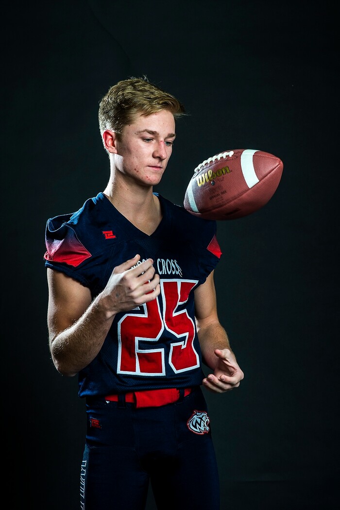 (Chris Detrick | The Salt Lake Tribune) Woods Cross' Nick Howe poses for a portrait Friday, December 15, 2017.