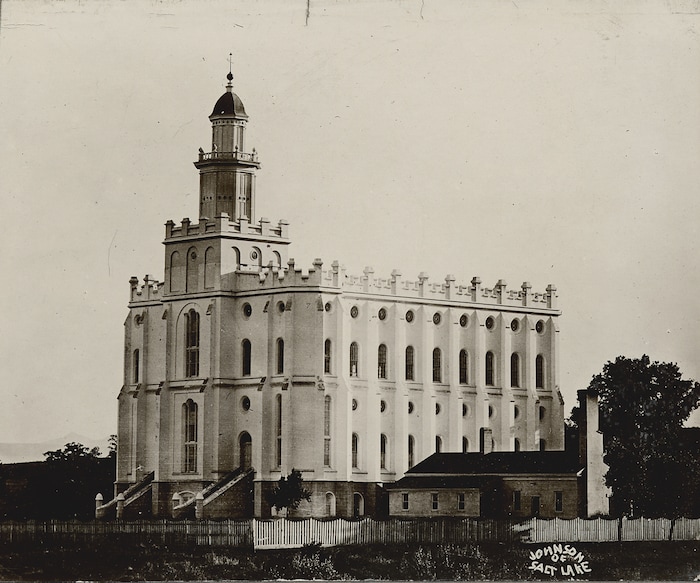 (Courtesy of The Church of Jesus Christ of Latter-day Saints) The St. George Temple around 1890.