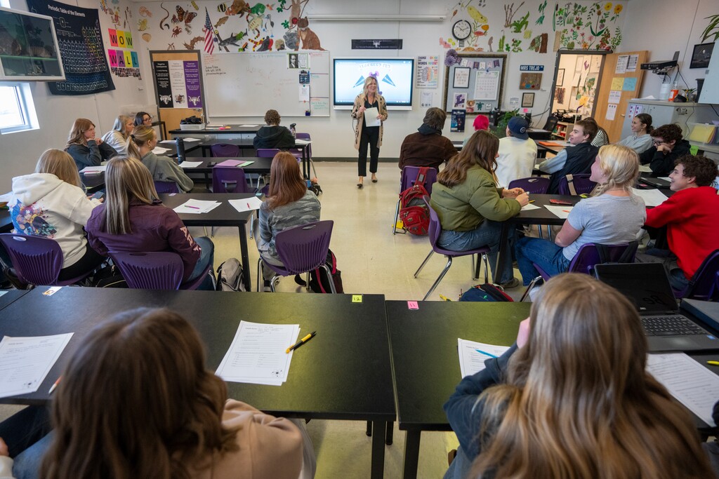 (Rick Egan | The Salt Lake Tribune) Ari Trejo teaches science at Lehi High School, on Tuesday, Jan 7, 2025. President Donald Trump’s administration announced Friday it would release roughly $40 million in education funding it initially withheld from Utah schools.