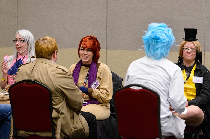 (Trent Nelson | The Salt Lake Tribune) Sci-Fi Speed Dating at Salt Lake Comic Con, Thursday September 21, 2017.