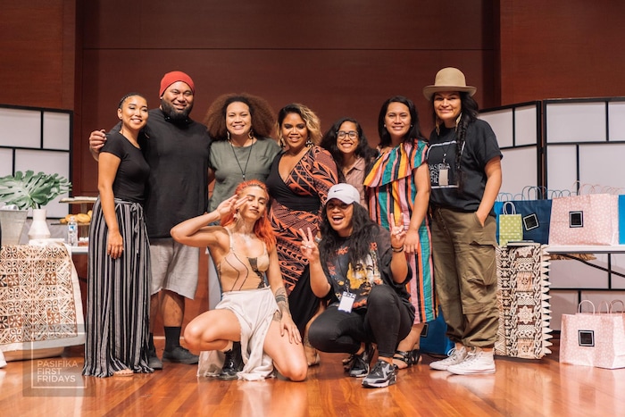 (Photo courtesy of Kara Schumacher) Participants at the Pasifika of Utah Poetry Slam, organized by Pasifika First Fridays with the Smithsonian Asian Pacific American Center. Held in August 2018 at the Utah Museum of Fine Arts, the spoken word production brought together poets from various Pacific Island heritages.