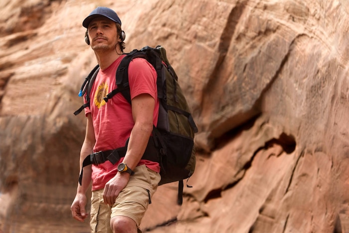 James Franco plays Aron Ralston, an adventurer who survived an ordeal in a Utah slot canyon, depicted in the movie "127 Hours." (Courtesy Fox Searchlight Pictures)