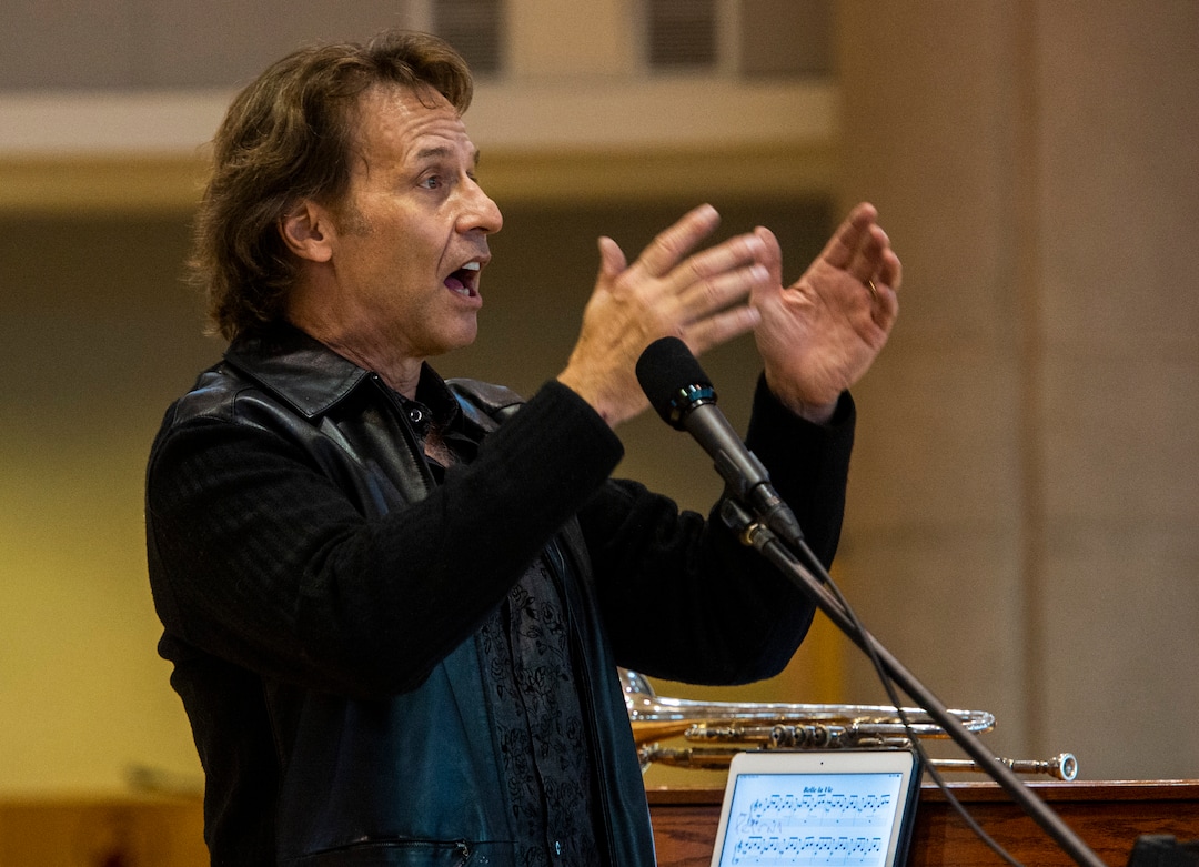 (Rick Egan  |  The Salt Lake Tribune)    Kurt Bestor entertains the crowd, during an intimate one-man show at Shriners' Hospital, Tuesday, Nov. 19, 2019.