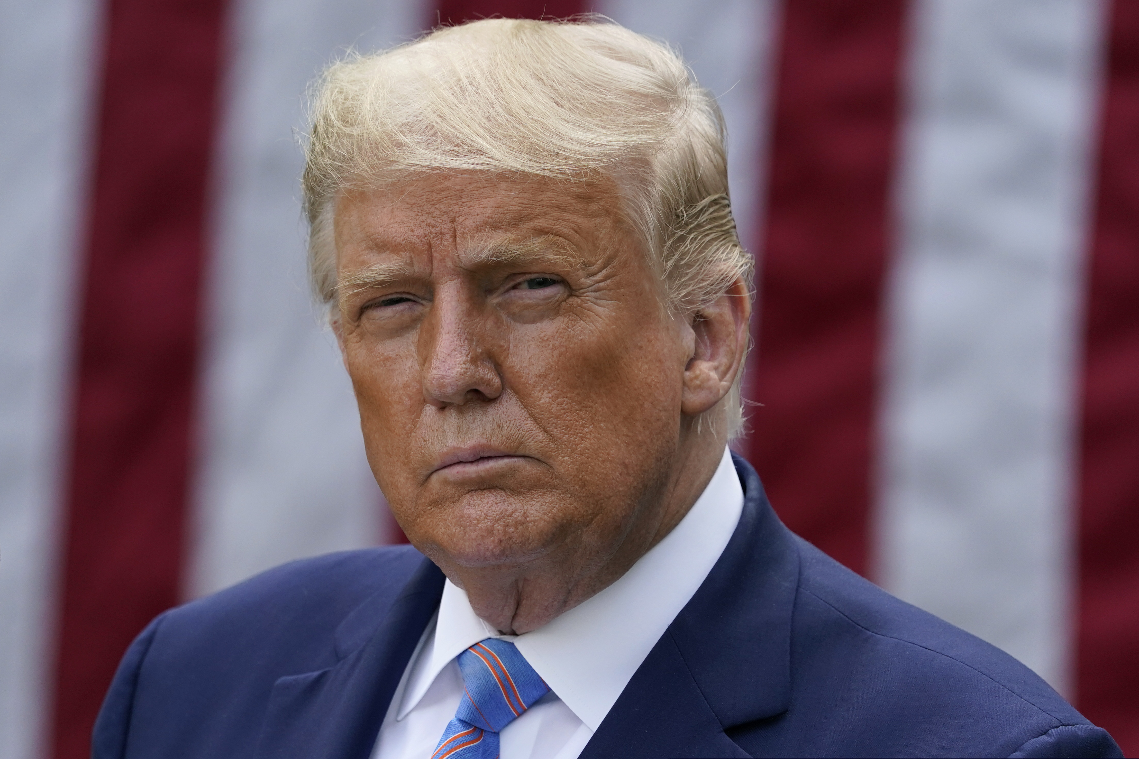 (Evan Vucci | AP)  President Donald Trump speaks about coronavirus testing during an event in the Rose Garden of the White House, Monday, Sept. 28, 2020, in Washington.