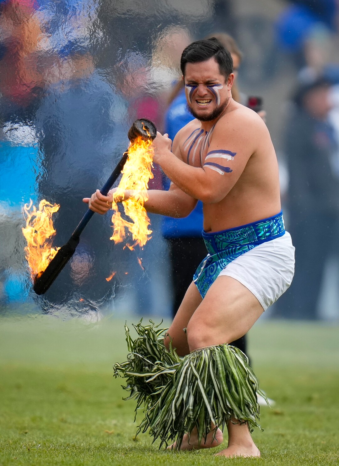 Performers dance during the game at LaVell Edwards Stadium in Provo on Saturday, Nov. 18, 2023.