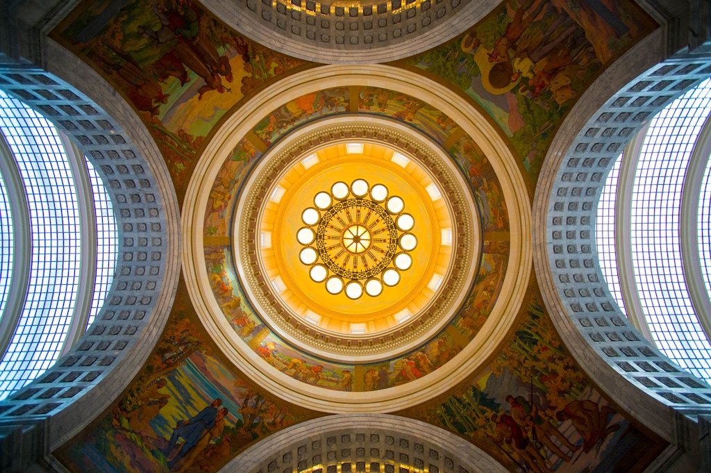 (Trent Nelson  |  The Salt Lake Tribune) The dome of the State Capitol Building in Salt Lake City, Friday, February 28, 2014.