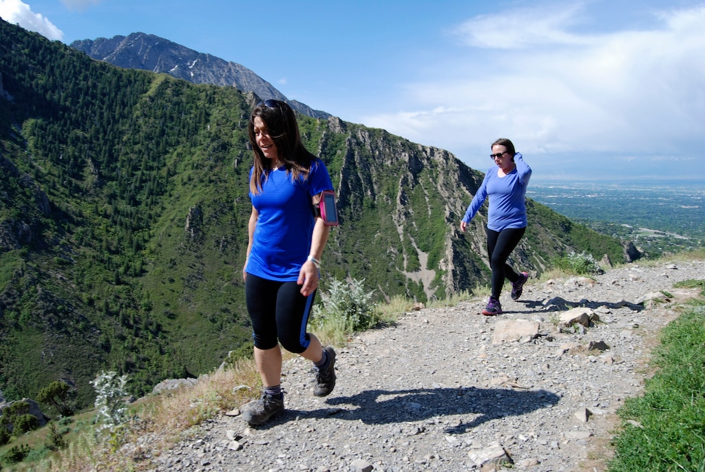 (Brian Maffly | Tribune file photo) This May 27, 2016 file photo shows Ann Tylutki, left, and Andi Hernandez hiking on Mill Creek Canyon’s Pipeline trail above Rattlesnake Gulch. The popular canyon has a $5 fee, with proceeds used for upkeep of campsites, picnic areas and trails. Researchers say such fees discourage use by low-income families.
