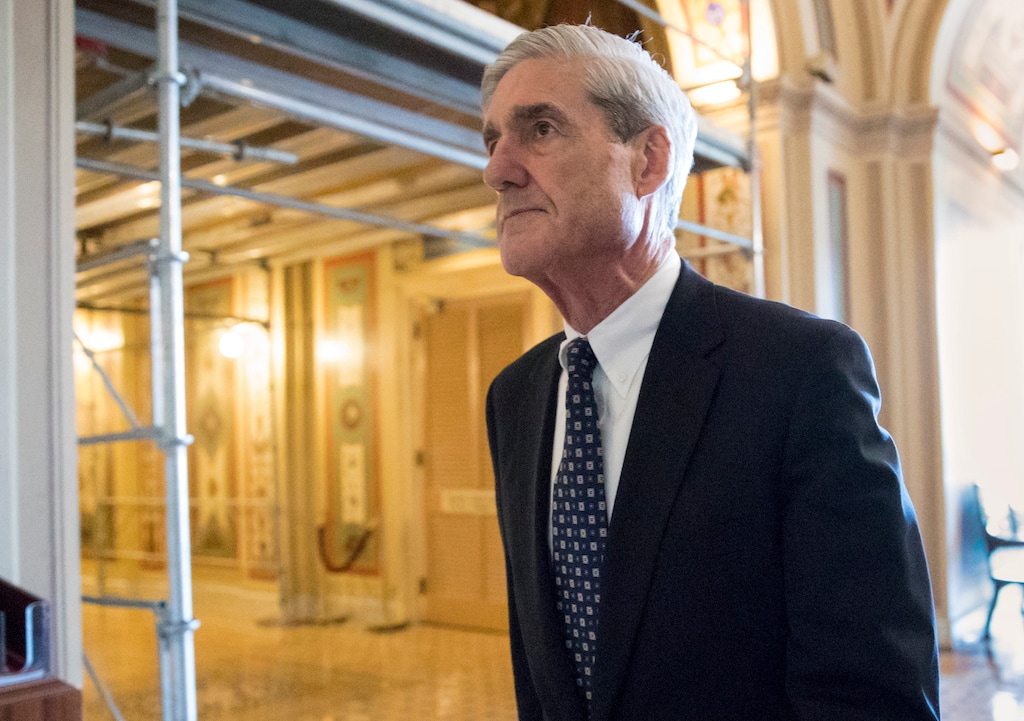 FILE - In this June 21, 2017, file photo, special counsel Robert Mueller departs after a meeting on Capitol Hill in Washington. In the months following Mueller’s May 2017 appointment, the White House pledged its cooperation, believing it the fastest way to end the investigation. The administration produced thousands of documents demanded by the special counsel and made close President Donald Trump aides _ including his legal counsel, chief of staff and press secretary _ available for questioning. (AP Photo/J. Scott Applewhite, File)