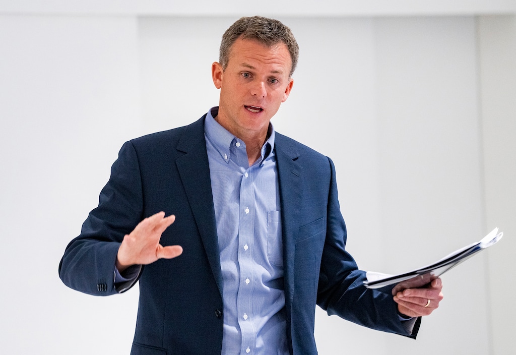 (Rick Egan | The Salt Lake Tribune) Rep. Blake Moore talks about his experience in the Capitol on January 6, during a town hall meeting at the Weber County Library North Branch, in North Ogden, on Tuesday, June 1, 2021.