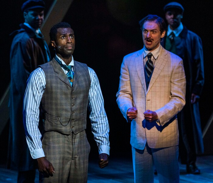 (Rick Egan | The Salt Lake Tribune) Ezekiel Andrew plays Coalhouse Walker Jr, and Luke Sidney Johnson plays Younger Brother, in "Ragtime" at the Utah Shakespeare Festival in Cedar City, on Saturday, July 3, 2021.