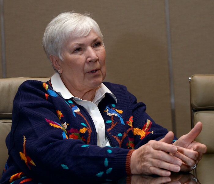 Al Hartmann  |  The Salt Lake Tribune
The Larry H. Miller businesses and Utah Jazz have blossomed under the leadership of owner Gail MIller. She has raised her public profile through her community activism on several issues, like the homeless situation and Count My Vote. 
