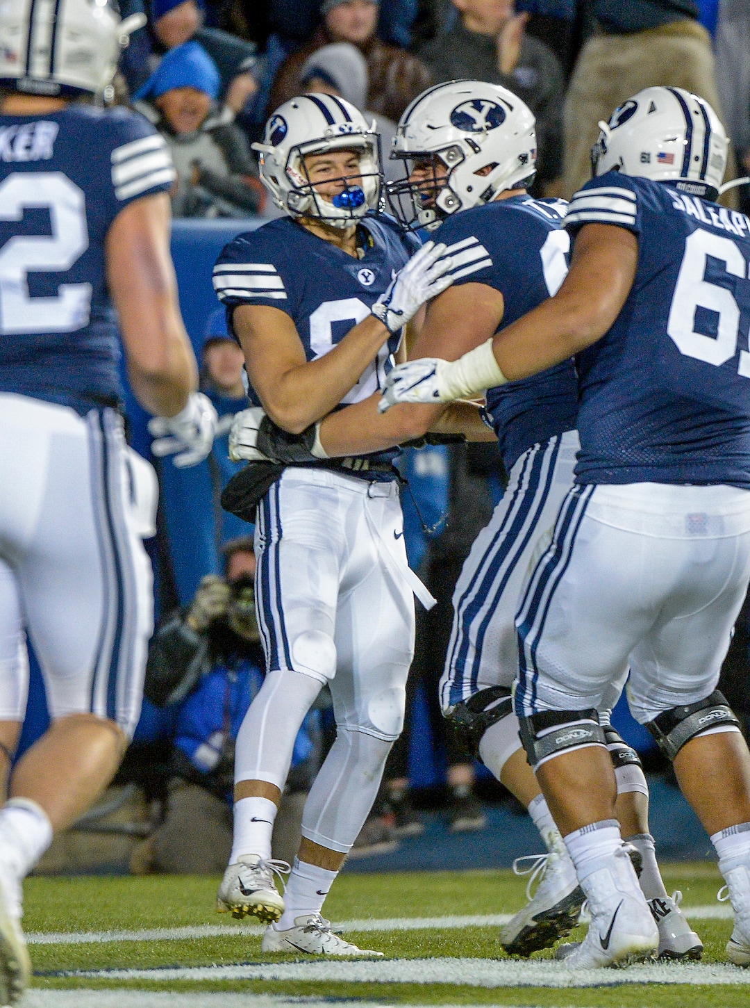 Leah Hogsten  |  The Salt Lake Tribune  as Brigham Young University hosts Hawaii at Lavell Edwards Stadium in Provo, Saturday Oct. 13, 2018. BYU defeated Hawaii 49-23.