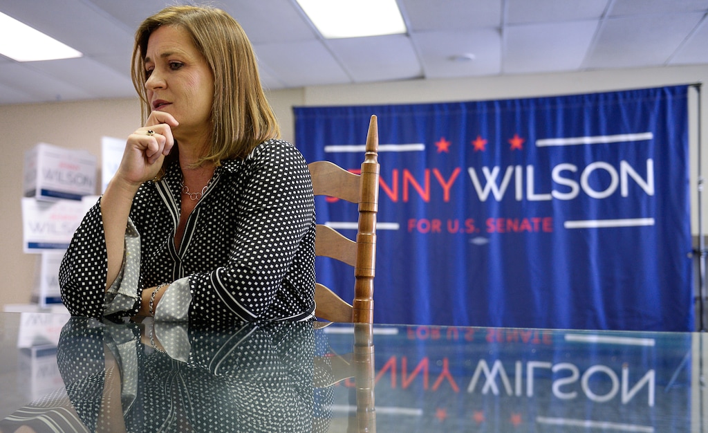 (Francisco Kjolseth  |  The Salt Lake Tribune)  U.S. Senate candidate Jenny Wilson sits down for an interview in Salt Lake City to talk about her campaign and the issues affecting Utah on Thursday, Aug. 30, 2018.