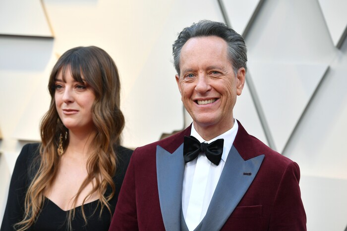 Olivia Grant, left, and Richard E. Grant arrive at the Oscars on Sunday, Feb. 24, 2019, at the Dolby Theatre in Los Angeles. (Photo by Jordan Strauss/Invision/AP)