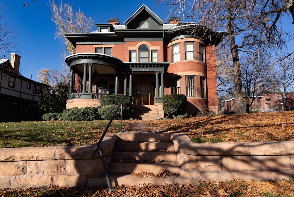 (Francisco Kjolseth | The Salt Lake Tribune) Estate attorney Calvin Curtis, who pleaded guilty to federal charges of wire fraud and money laundering earlier this month, will have to hand over his home and law office on South Temple if he's convicted. The historic sandstone mansion in Salt Lake City is listed for $2,500,000.