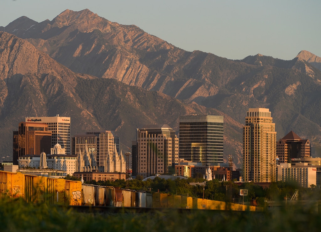 (Francisco Kjolseth | The Salt Lake Tribune) The Salt Lake City skyline on Tuesday, Aug. 20, 2019.