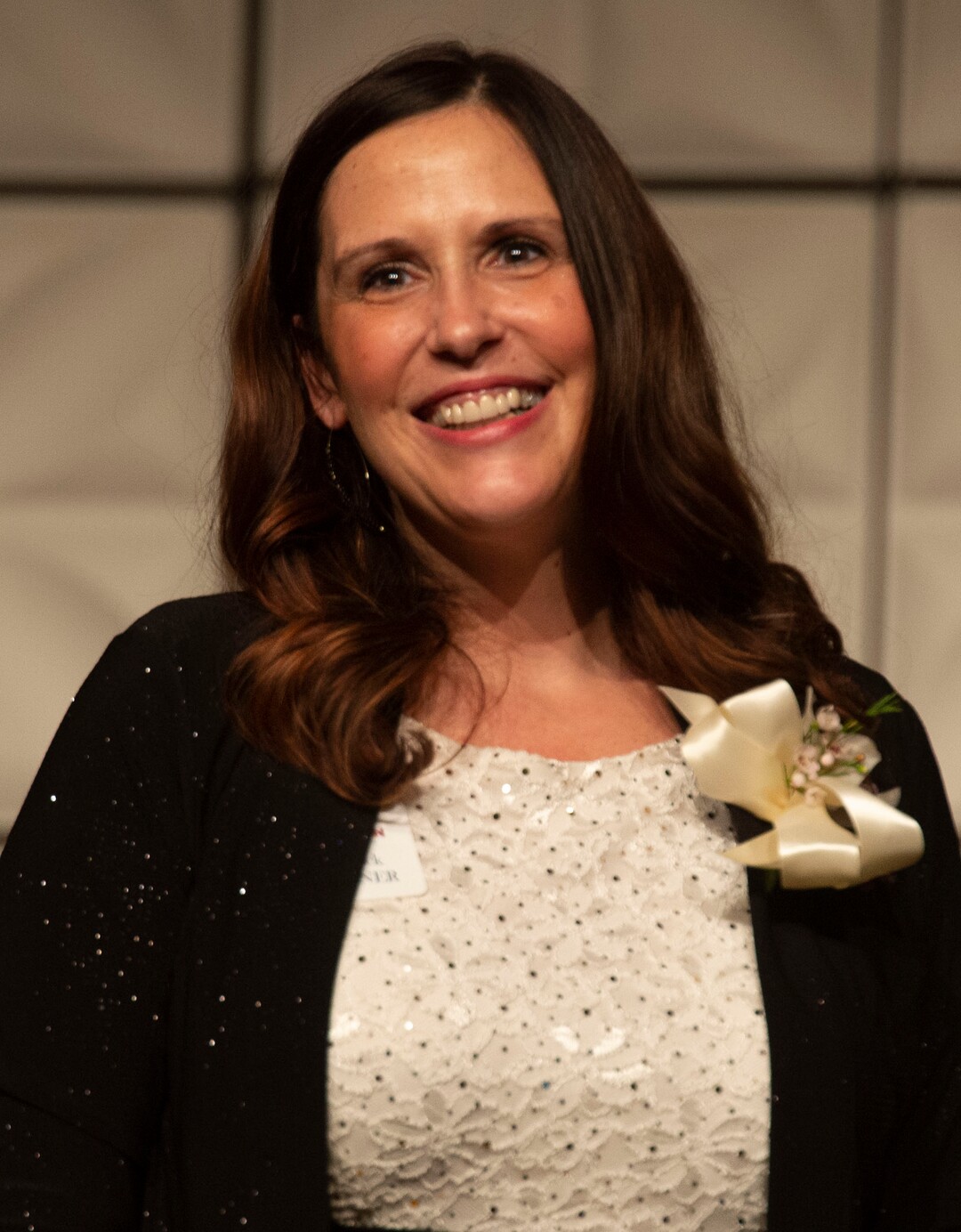 (Rick Egan  |  The Salt Lake Tribune) Education Award winner, Holly Schack, elementary school teacher at Stansbury Elementary, at the Huntsman Awards for Excellence in Education at the Grand America, Friday,  April 26, 2019.