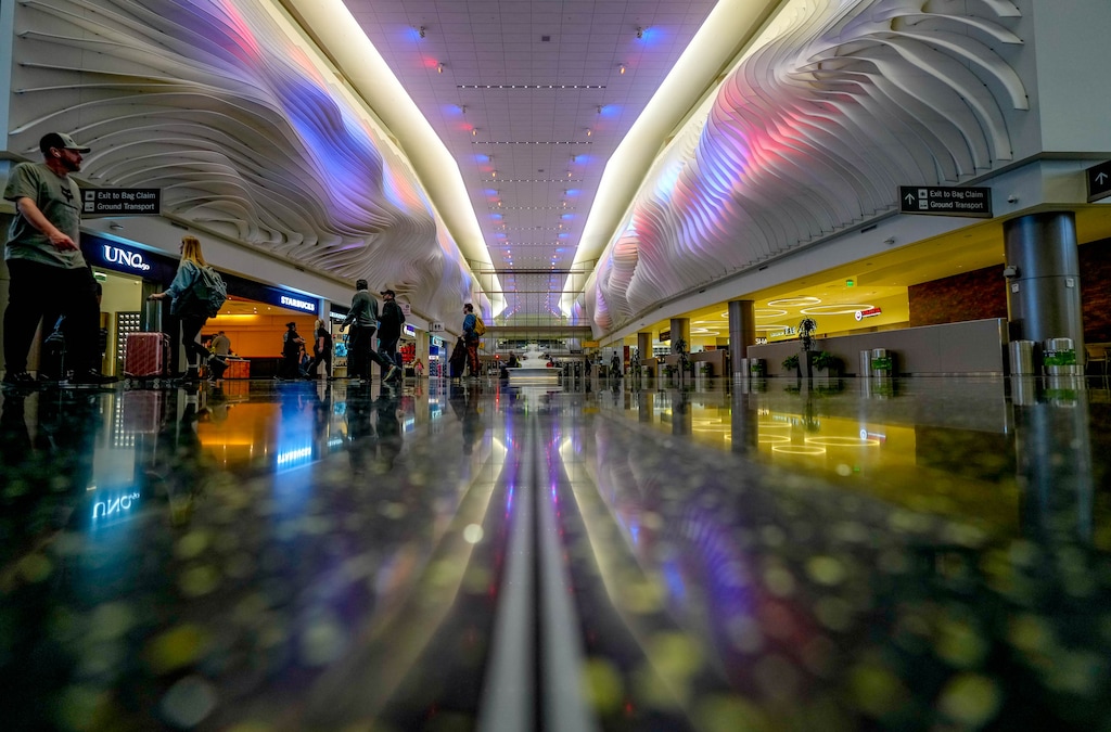 (Francisco Kjolseth | The Salt Lake Tribune) Salt Lake City International Airport on Wednesday, Jan. 31, 2024. Passengers are due to have another club option after the final gate expansion is completed on the B concourse.