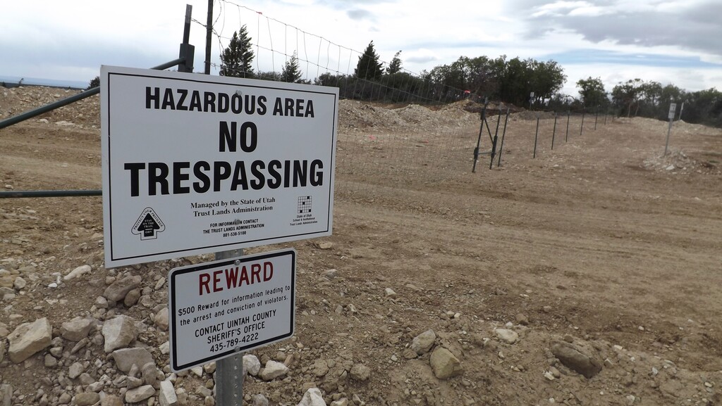David Self Newlin | The Salt Lake TribuneA U.S. Oil Sands tar sands pit near PR Springs in eastern Utah. Utah Tar Sands Resistance which is camping at PR Springs in what they call a permanent "protest vigil" in an effort to stop development of tar sands in the area.