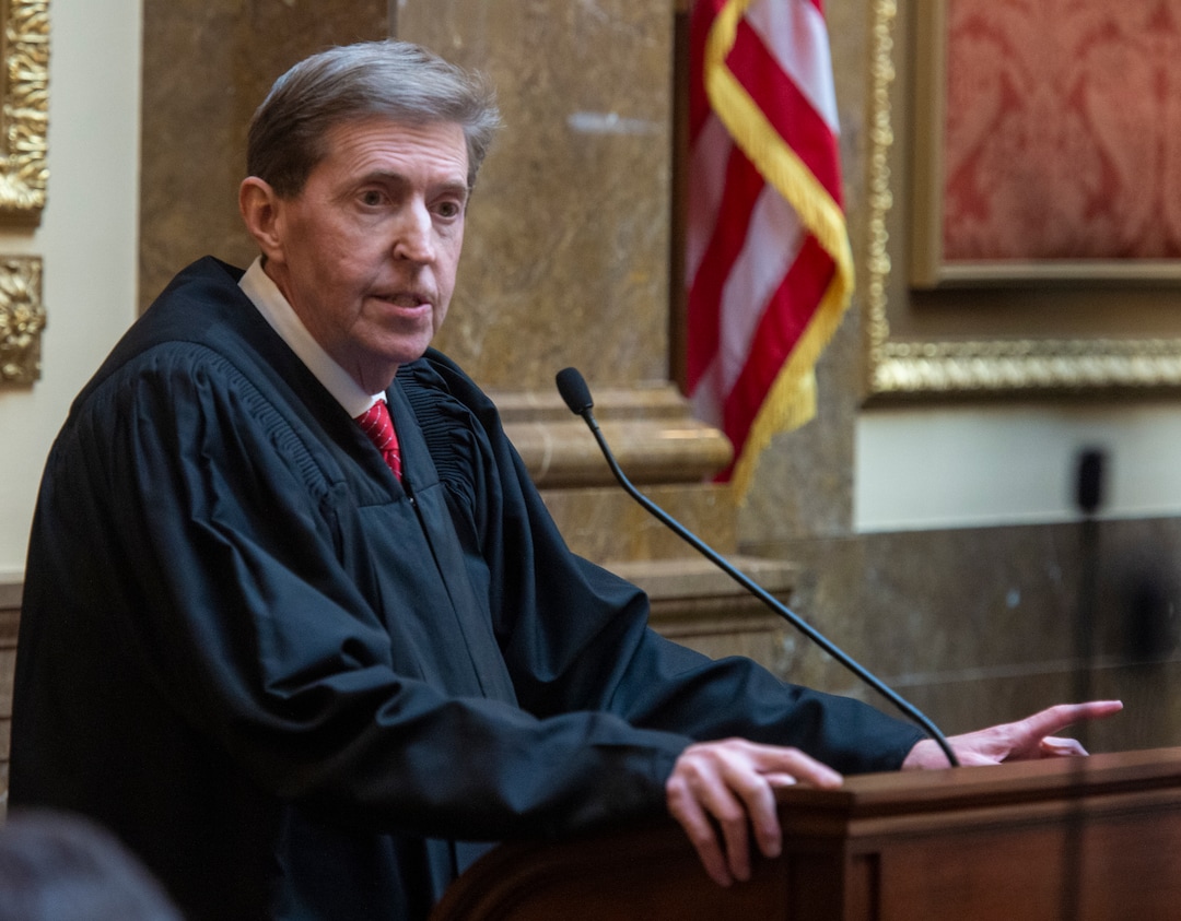 (Rick Egan  |  The Salt Lake Tribune)      Matthew B. Durrant, Chief Justice of the Utah Supreme Court and Chair of the Utah Judicial Council, gives his State of the Judiciary Address in the House of Representatives, Monday, Jan. 28, 2019.