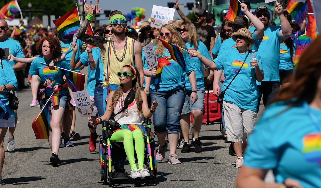 (Francisco Kjolseth  |  The Salt Lake Tribune)  Thousands participate in the Utah Pride Parade in Salt Lake City on Sunday June 2, 2019.