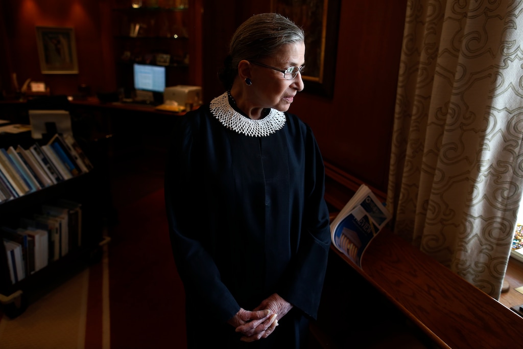 (Charles Dharapak | AP file photo)Associate Justice Ruth Bader Ginsburg is shown in her chambers at the Supreme Court in Washington, Wednesday, July 24, 2013. Ginsburg died Sept. 18 at age 87.