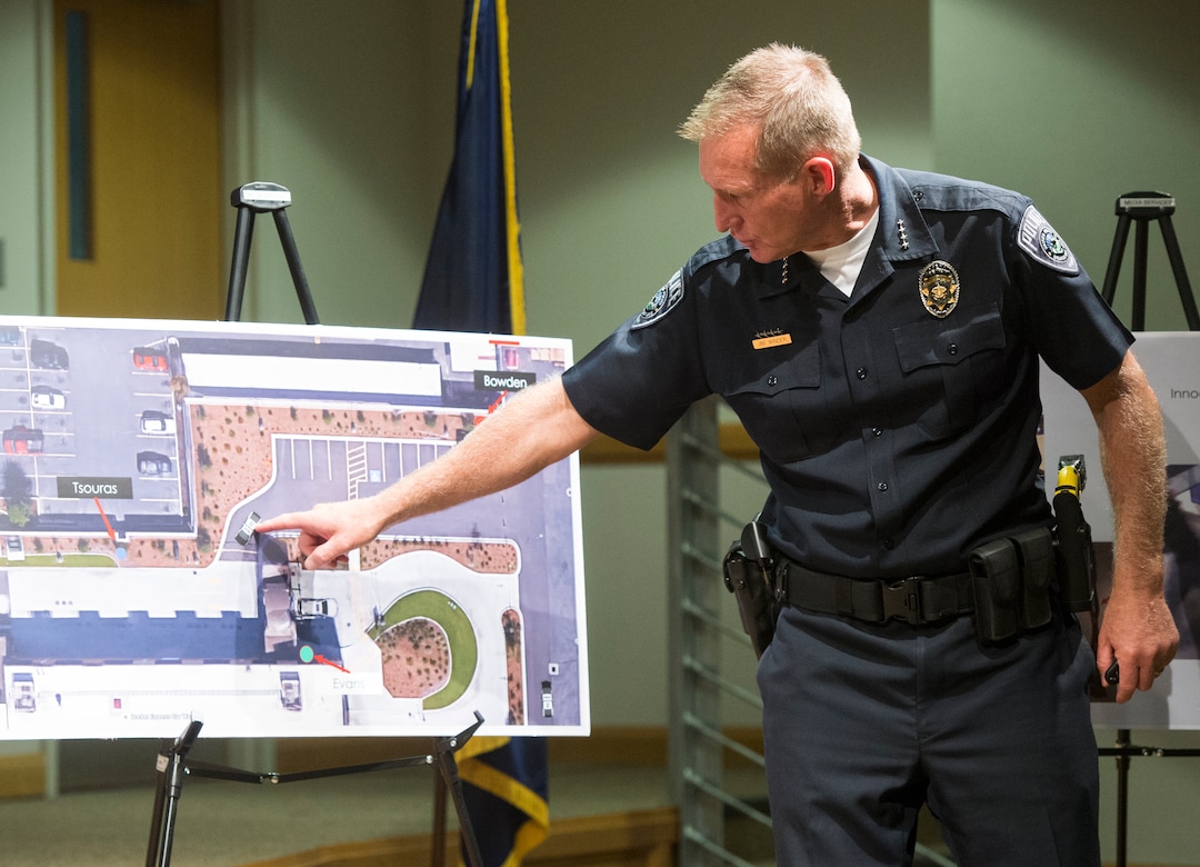 Rick Egan  |  The Salt Lake TribuneSheriff Jim Winder discusses the circumstances of the Tsouras shooting at the Salt Lake County Sheriff's Office, Wednesday, June 15, 2016.