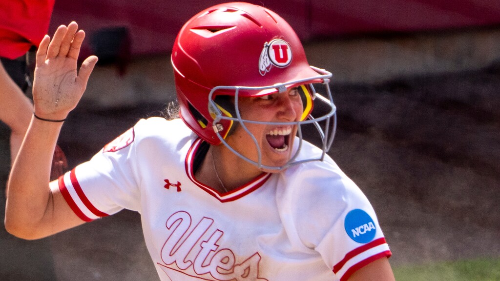 (Rick Egan | The Salt Lake Tribune)  Utah's Haley Denning, shown during a game last season, drove in the only run of the game with a bunt single as the Utes beat Morgan State on Saturday in an NCAA elimination game in Durham, N.C.