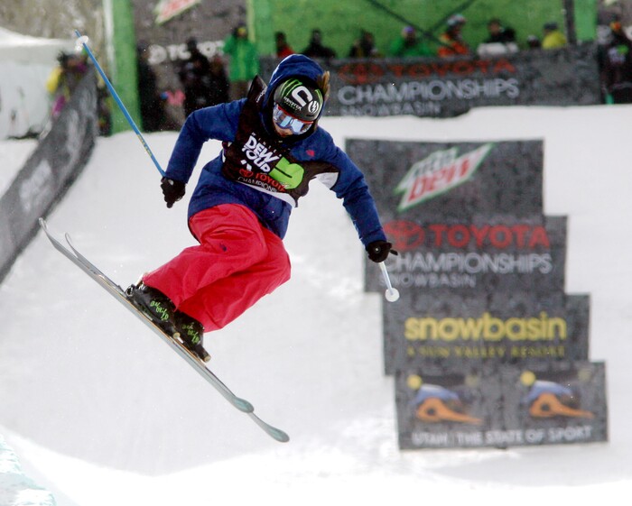 (Steve Griffin  |  The Salt Lake Tribune)  Devin Logan, of Dover, VT, skied her way to the highest score during the womenÕs freeski superpipe semis finals in the Winter Dew Tour in Snowbasin, Utah  Friday, February 10, 2012. 