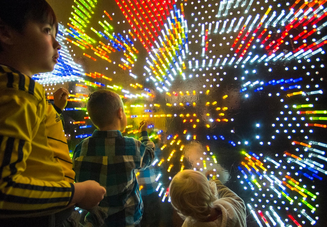 (Rick Egan  |  The Salt Lake Tribune)   Kids play in the game room at the Last Hurrah New Years Eve party at the Gateway,  Sunday, December 31, 2017.