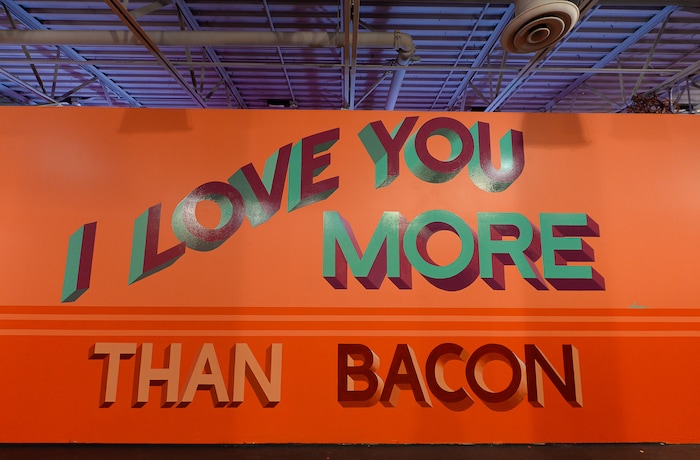 (Francisco Kjolseth  |  The Salt Lake Tribune) Hand painted murals, many by Utah artists, grace the walls at Hall of Breakfast, a quirky new art exhibit that celebrates the first meal of the day.