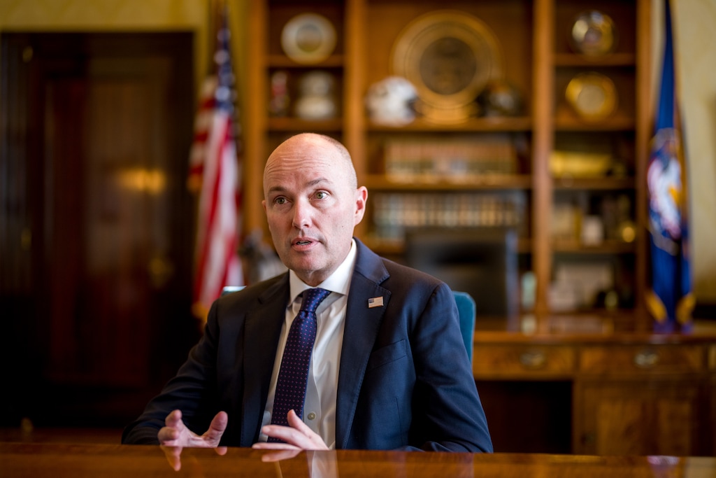 (Trent Nelson  |  The Salt Lake Tribune) Gov. Spencer Cox at the Utah Capitol in Salt Lake City on Friday, March 6, 2026.