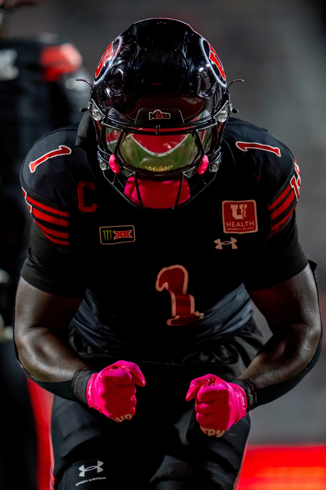 (Trent Nelson  |  The Salt Lake Tribune) Utah Utes running back Wayshawn Parker (1) celebrates a first down as Utah hosts Houston, NCAA football at Rice-Eccles Stadium in Salt Lake City on Saturday, Oct. 24, 2026.