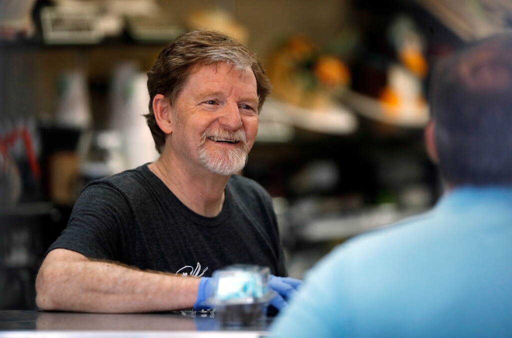 (David Zalubowski | The Associated Press) Baker Jack Phillips, owner of Masterpiece Cakeshop, manages his shop Monday, June 4, 2018, in Lakewood, Colo., after the U.S. Supreme Court ruled that he could refuse to make a wedding cake for a same-sex couple because of his religious beliefs.