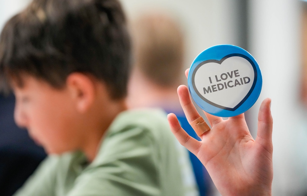 (Francisco Kjolseth  | The Salt Lake Tribune) The Utah Department of Health and Human Services holds a public hearing in Salt Lake City on a proposal to impose work  requirements on Medicaid recipients on Wednesday, May 14, 2025.