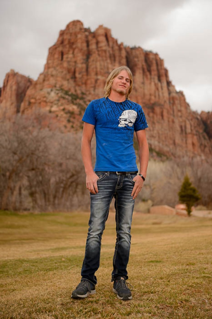 (Trent Nelson | The Salt Lake Tribune)
Spencer was an 8-year-old boy when Texas officials removed 468 FLDS children from the YFZ Ranch near Eldorado, Texas. He was photographed in Maxwell Park, Hildale, Saturday March 17, 2018.