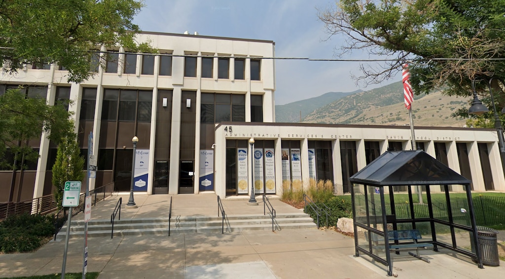 (Google Maps) Davis School District headquarters in Farmington in 2021.