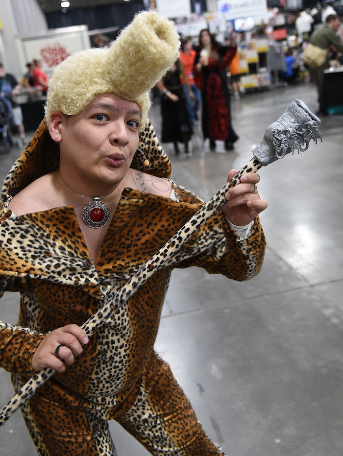 (Francisco Kjolseth  |  The Salt Lake Tribune)  Julio Marinez as Ruby Rhod attends the start of FanX Salt Lake Comic Convention at the Salt Palace in Salt Lake City Thursday, Sept. 6, 2018, during the three-day pop culture convention.