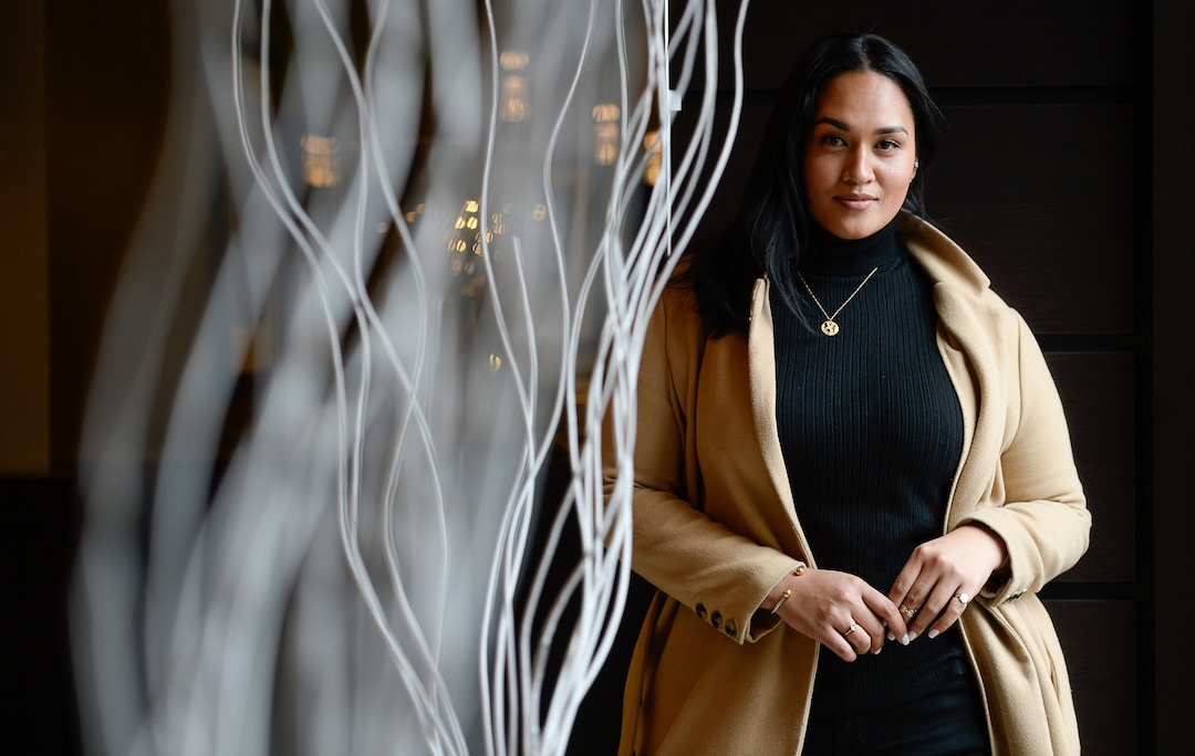 (Francisco Kjolseth | The Salt Lake Tribune)  Veronica Pome’e, the first Polynesian woman to be featured in Sports Illustrated's swimsuit edition, visits Utah to speak at the sixth annual National Pacific Island Violence Prevention Conference held in Salt Lake City April 11-13, 2019.