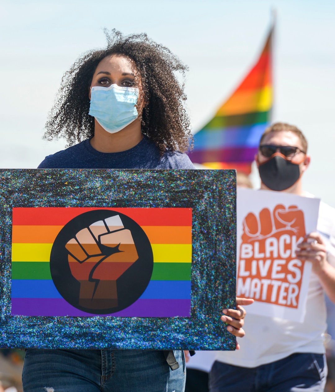 (Leah Hogsten  |  The Salt Lake Tribune) Over 1,000 Pride for Black Lives Matter supporters rallied at Liberty Park, Sunday, June 14, 2020 for over three hours before marching throughout Salt Lake City to join the Las Vidas Negras Importan Rally at Washington Square.